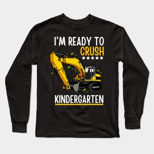 Crush Kindergarten Dabbing Back to School Girls Gift Long Sleeve T-Shirt